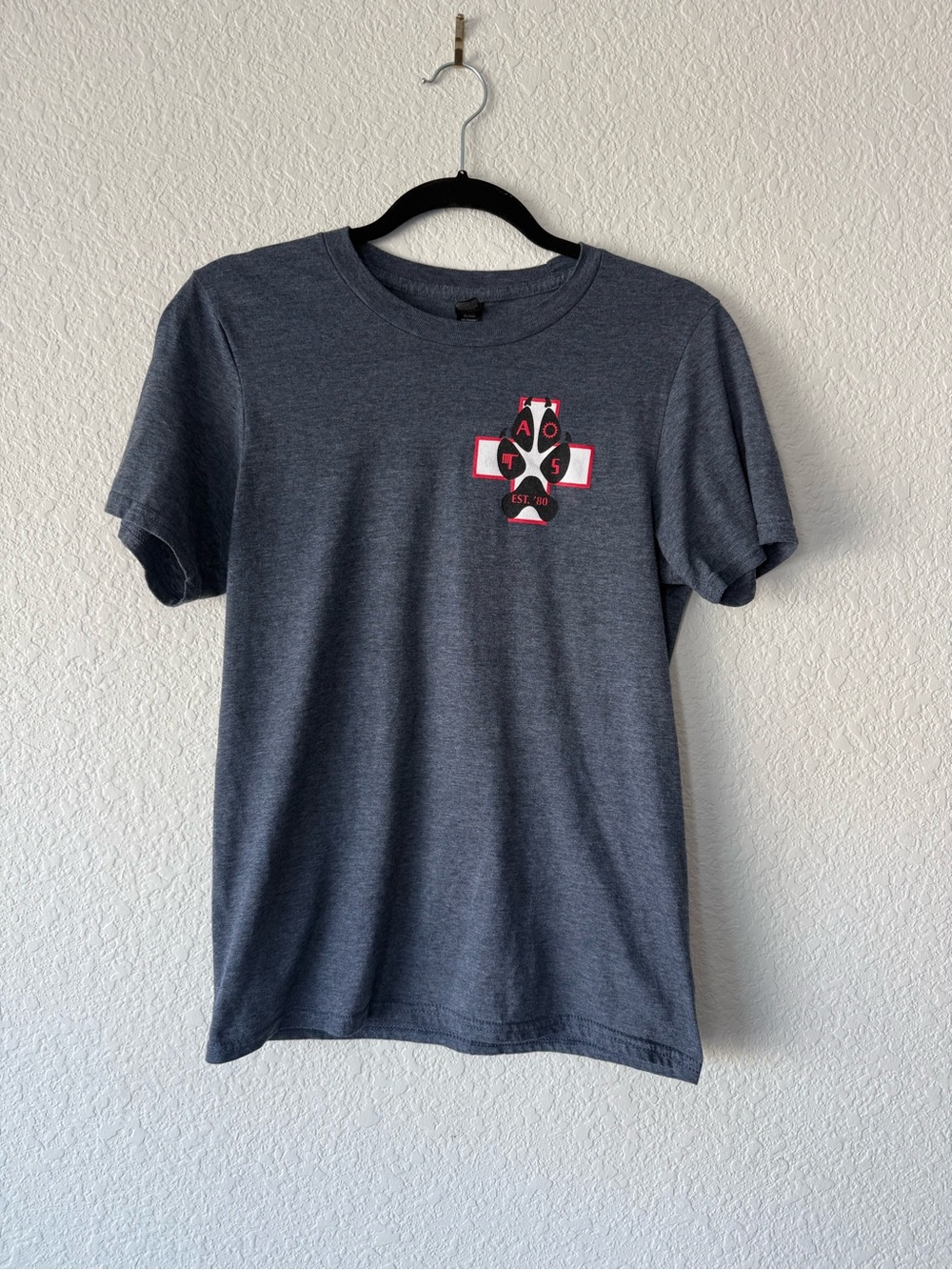 Taos Avalanche Patrol Dogs  Crewneck T‑Shirt S Heather Blue